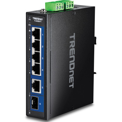 TRENDnet TI-G50611 6-Port Managed 2.5 Gigabit Ethernet Switch, 1x 10G & 1x 10G SFP+ ports, DIN-rail or wall mount